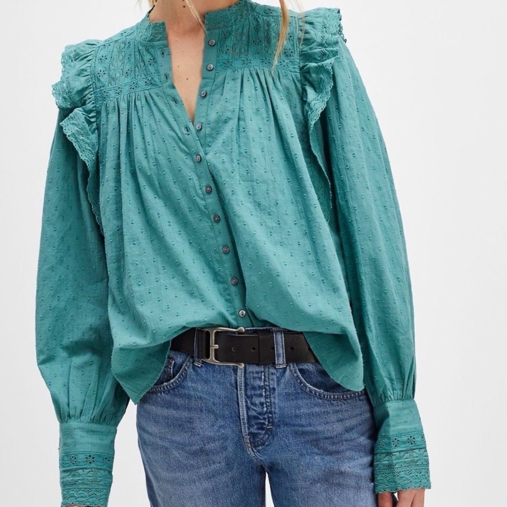 💚Free People Wrapped in a Dream Top- North Sea NWOT-Medium💚